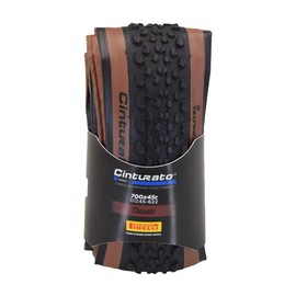 Pirelli Cinturato Gravel S Bike Tire, Clincher, Tubeless Ready, Folding, Single Tire, Classic Tan Sidewall / 700 x 45