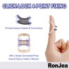 RonJea 4Pcs Click-Lock Adjustment for Oval Finger Splint, 2 x