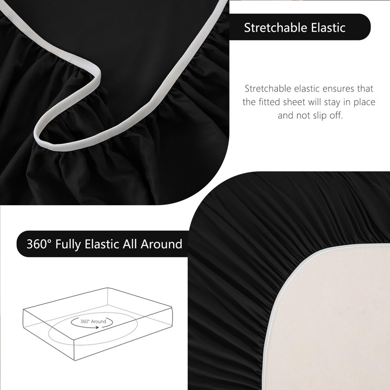 CozyLux Extra Deep Pocket Queen Sheets - 6 Piece Sheet