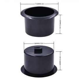 4Pcs Plastic Cup Holder Sofa Recliner Cup Holder Replacement Sofa Insert for Table, Sofa, Boats, Desk (Black)