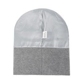 Zylioo XXL Oversize Satin Lined Knit Hat,Big Size Elastic Winter Ski Hats,Cold Weather Cuffed Beanie Skull Cap