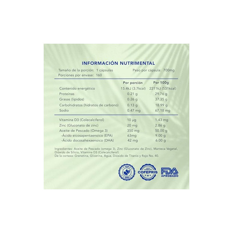Zinc Naturagel Vitamina Omega Bienestar General Refuerzo Huesos Defensas Naturales