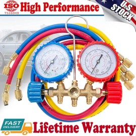CarBole A/C Diagnostic Manifold Gauge Set Charging Hose