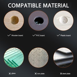 Countersink Drill Bits Set,5PCS 6mm HSS Step Drill Bits 5 Flute 82 Degree Hex Shank Sizes 1/4"3/8"1/2"5/8"3/4" High Speed Steel Sharp Counter Sink Bit for Aluminum Wood Plastic Metal Wood