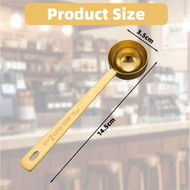 Coffee Scoop, Stainless Steel Coffee Scoop, 5.5Inch Coffee Spoon Measuring, Multifunctional Coffee Spoon Measure, 15ml Measuring Tablespoon, for Measuring Ground Coffee and Coffee Beans