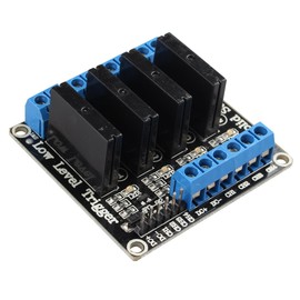 HALJIA 4 Channel 5V Solid State Relay Module With Resistive Fuse Compatible with Arduino Uno Duemilanove MEGA2560 MEGA1280 Raspberry Pi ARM DSP PIC