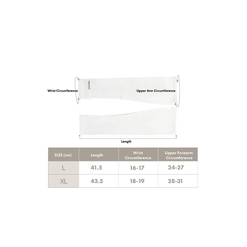 EDENSWEAR Zinc-Infused Tencel Sleeves for Adults with Eczema (L)