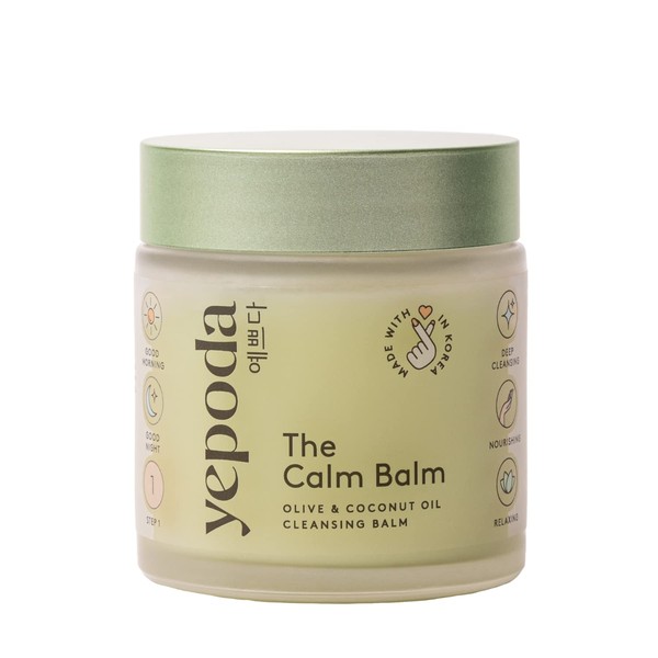 Yepoda - THE CALM BALM - Baume nettoyant pour le visage, démaquillant rapprochant et vitalisant, à l'huile d'olive & à l'huile de coco (80 grammes)