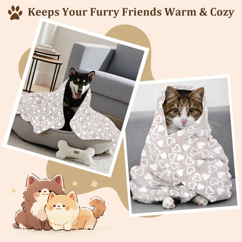 Neerow Dog Blanket Washable, 100 × 80 cm Cat Blanket,