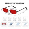 Fozono Rectangle Sunglasses for Women 90s Retro Small Narrow Square