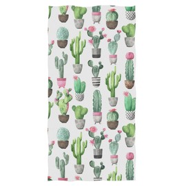 Pfrewn Exotic Cactus Succulents Flowers Hand Towels Small Bathroom Towel Ultra Soft Highly Absorbent Multipurpose Thin Towels for Hand Face Home Decor, 16x30 in