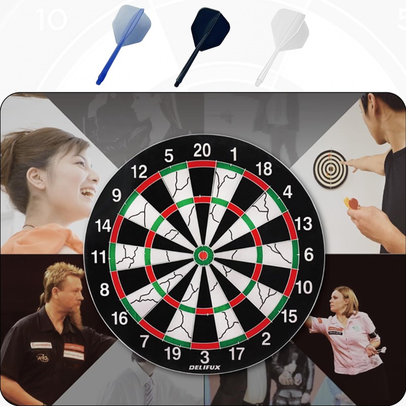 TRACOMPAN Dart Flights and Shafts Set 9pcs Break-Resistant Integrated 2-in-1