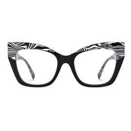 Zeelool Stylish Cat Eye Glasses Frame for Women with Non-prescription Clear Lens Conrad ZJGA276486-02 Black