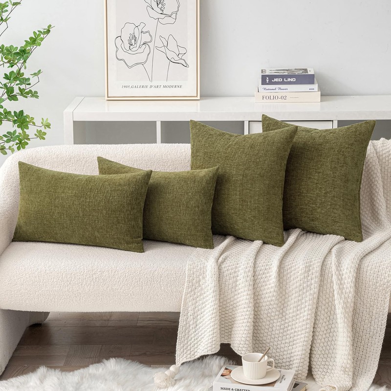 MIULEE Pack of 2 Couch Throw Pillow Covers 18x18 Inch