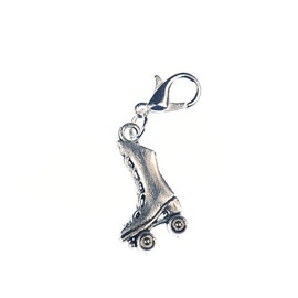 Miniblings Roller Skate Boots Charm Roller Skates Tall Silver Handmade Fashion Jewellery I Silver Plated Pendant Charm Bracelet Pendant for Bracelet, Metal