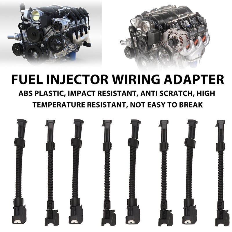 8Pcs Fuel Injector Wiring Adapter for Delphi LQ4 LQ9 4.8