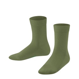 FALKE Unisex Children's Family Socks Breathable Sustainable Organic Cotton Reinforced Children's Socks Short Durable Skin-Friendly Non-Slip Plain 1 Pair, Green Sern Green 7681