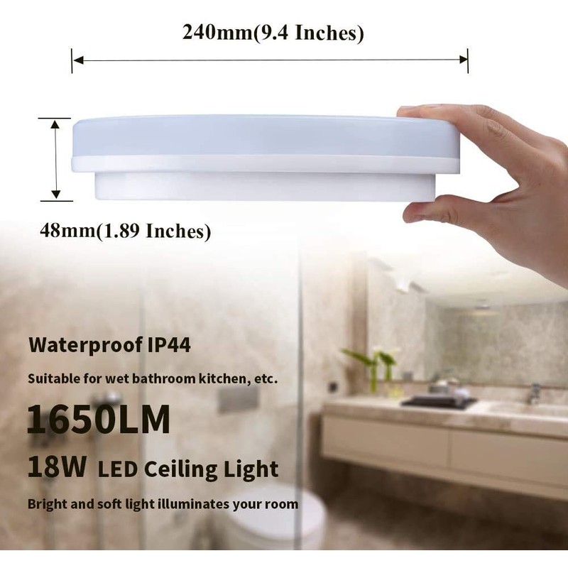 Öuesen Ceiling Light, LED Bathroom Lamp, Ceiling Light Bathroom