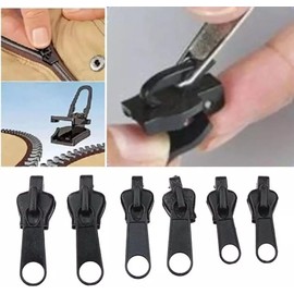 6pcs Instant Zipper Set,6/12/24 Pcs Fix Zipper Repair Kit,Zip Slider Repair Kit, Fix Zipper Removable Rescue Replacement Pack, Instant Zipper Set for Coats Jacket, Luggage Sewing Notions and Supplies