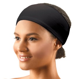 Donna Spandex Head Wrap –18X4.75" Soft & Stretchy Wide Hair Band for Everyday Styling – Lightweight & Breathable – BLACK Colors