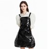 MIKI WELL Glossy Cute Ruffled Apron, Lace-Up Model with Two