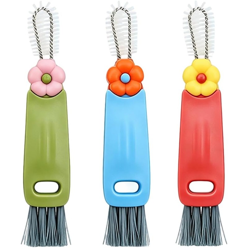 Cepillo de Limpieza 3 en 1 para Tapas de Tazas