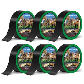 Felizshop Deck Joist Tape 2'' x 50' Flashing for Decking and Beams - Butyl Tape for Building Joists (6 Rolls)