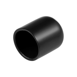 TOP-VIGOR 50Pcs 11mm ID Round Rubber End Caps, Flexible Screw End Caps Thread Protectors, Black Vinyl Bolt Covers Rubber Covers for Screws, Tubes, Cables, Wires, etc