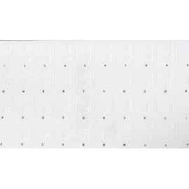 Korean Keyboard Label with White Lettering Transparent for Computer LAPTOPS Desktop