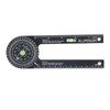 Mitre Saw Protractor, Metal Angle Measurement with Accurate Scale, Finder Gauge with O-Shape, Cutting Guide Tool with Spirit Level, for Trimming, Hemming (Black)