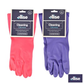 Ellise Household Cleaning Gloves 2-Piece Set, Assorted