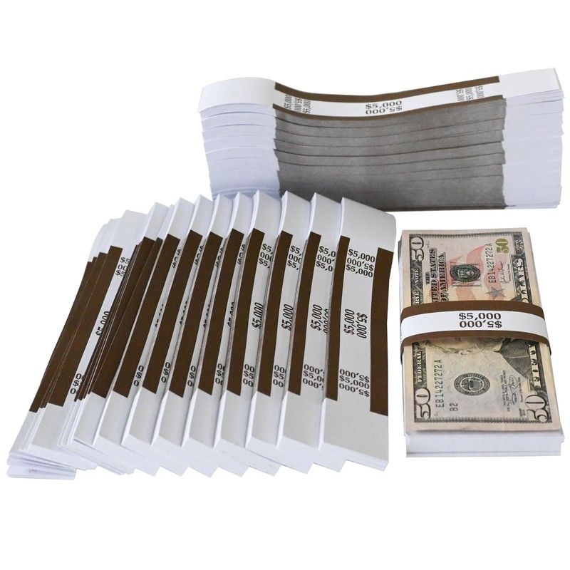 L LIKED Money Band Bundles Self Sealing Currency Straps for