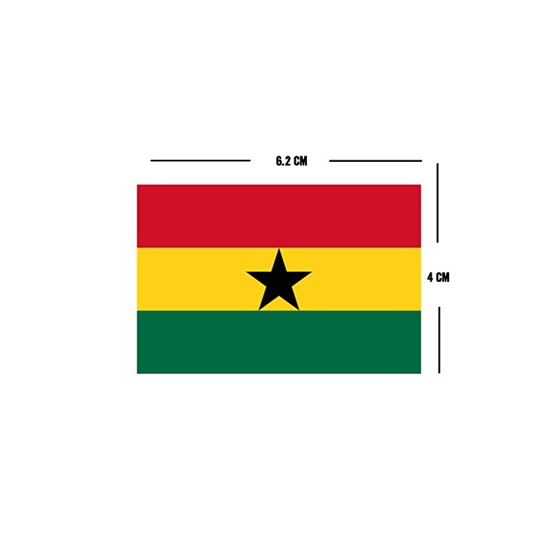 inking house Set of 5 x Ghana Flag Iron on
