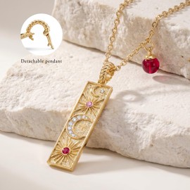 Gold Dog Tag Necklaces for Women Trendy Dainty Pendant Gold Necklace