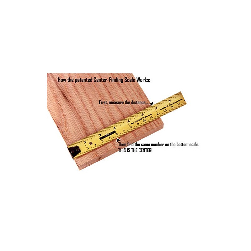 US Tape 50001 CenterPoint Ruler 1" x 12" SS ruler