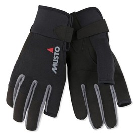 Musto 2018 Essential Sailing Long Finger Gloves in Black - Unisex - Great for Sailing All Year Round