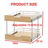 Sikarou Pull Out Cabinet Organizer,Heavy-Duty Slide Out Shelf, Wood And