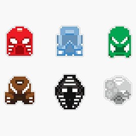 Bionicle: Pixel Toa Mata Masks Bumper Sticker Window Vinyl Decal 5"
