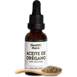 Aceite de Orégano 100% Natural Health Hack con Carvacrol y Aceite de Oliva Suplemento Alimenticio 30 ml