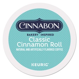 Cinnabon Classic Cinnamon Roll, Single-Serve Keurig K-Cup Pods, Flavored Coffee, 24 Count