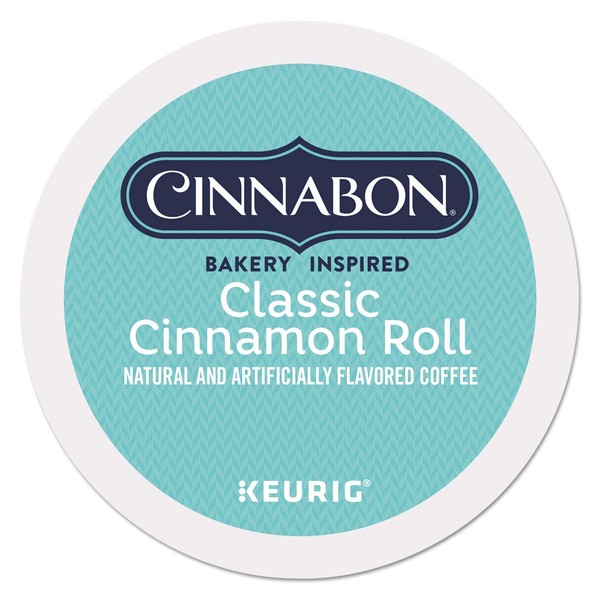 Cinnabon Classic Cinnamon Roll, Single-Serve Keurig K-Cup Pods, Flavored Coffee,