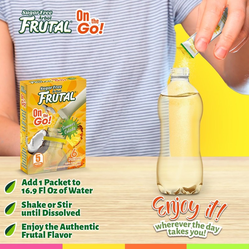 Frutal On-The-Go! | Powdered Drink Mix Pina Colada - Flavored