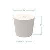 FunChem Pack of 10 Solid Rubber Stoppers Size 6# White
