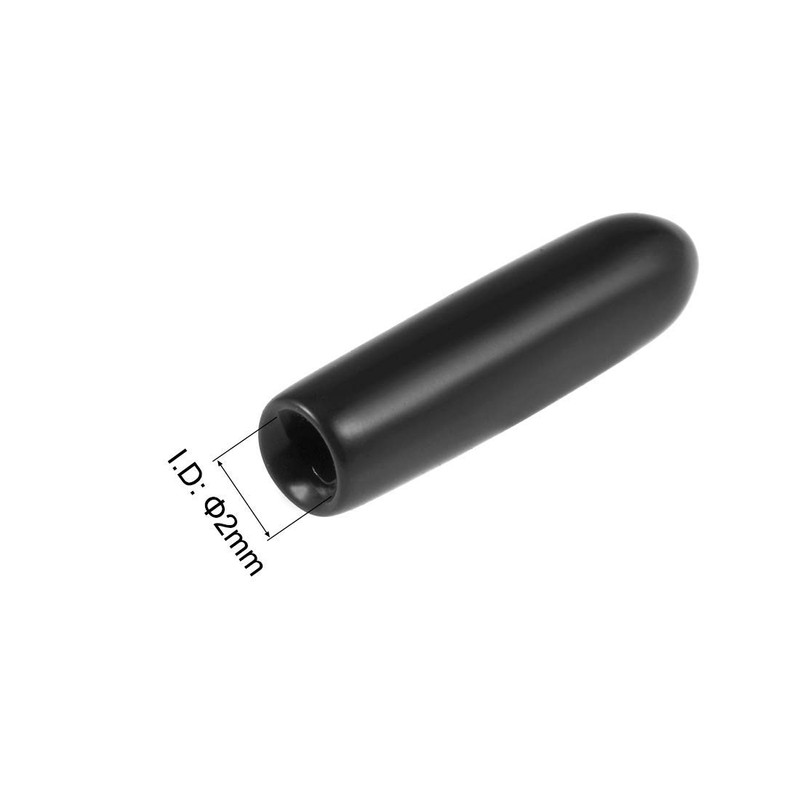 TA-VIGOR Rubber End Caps 2mm Inner Diameter Round Flexible Screw