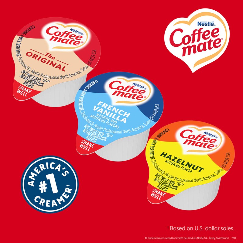 Nestle Coffee mate Creamer Singles Variety Pack, Original, French Vanilla,