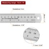 HARFINGTON 4pcs Stainless Steel Ruler 6 Inch 15cm Metric English