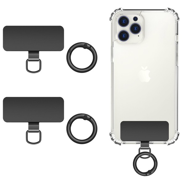 MoKo 2pcs Phone Tether Tab, Stainless Steel Cell Phone Lanyard