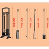 Kingson 5-Piece Lightweight Fireplace Tool Set – Portable, Compact, and