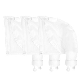 Pool Cleaner Bags Mesh Bag, Replacement Pool Sweep Bags Leaf Bag with Zipper, All-Purpose Pool Net Bags for Cleaning Fits Pool Vacuums for Leaves, Sand (3 Pack, Velcro)