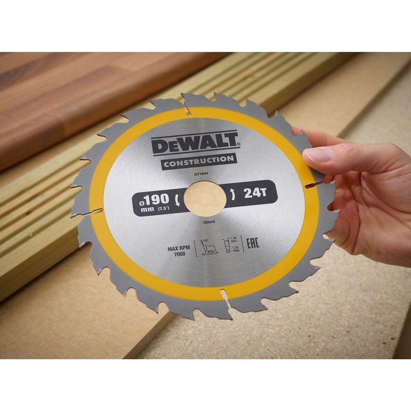 Dewalt DT1944 Circular SAEGE Blade Handkr 190 x 30 mm